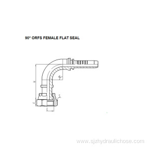 90 Elbow ORFS Female Flat Seal 24291